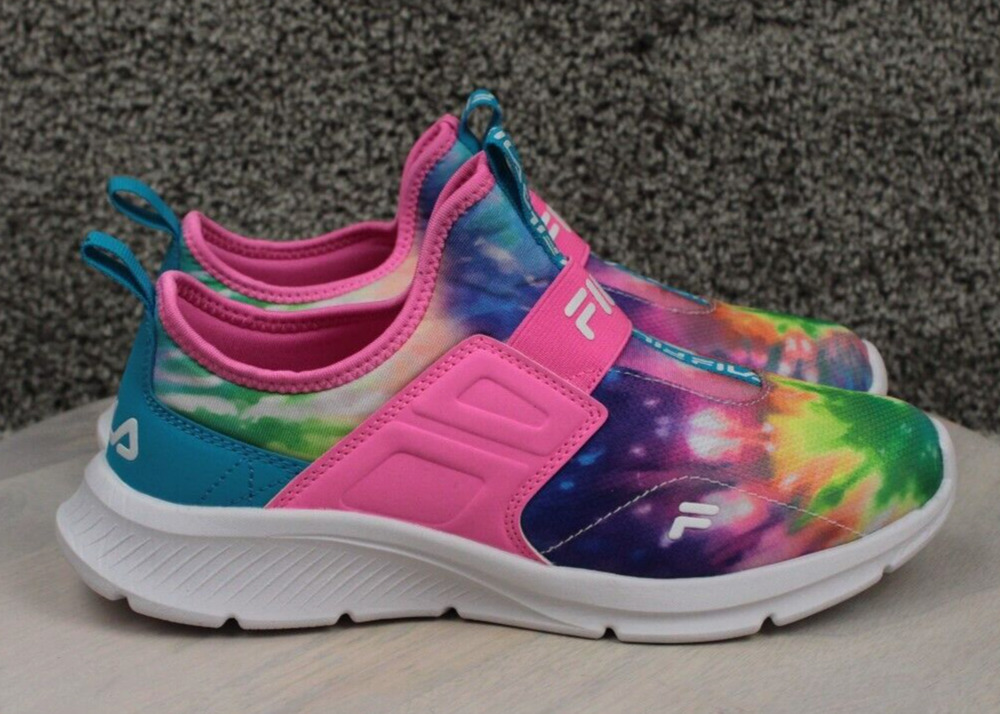 FILA Slip On Tie Dye Sneakers Girls 6.5 Athletic Lightweight New